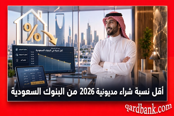 مقارنة أقل نسبة شراء مديونية 2026 من البنوك السعودية